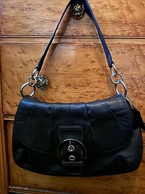 Coach Black Leather Soho shoulder bag